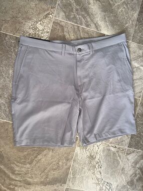 Kirkland Classic grey cargo shorts flat front design. Comfort waistband. 38 NWT